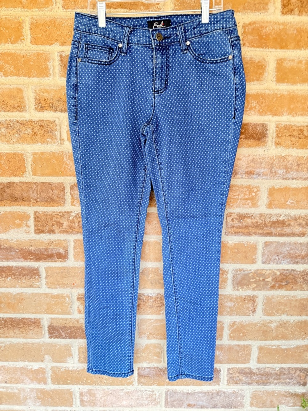 Earl Jeans Blue Polka Dot Skinny Jeans